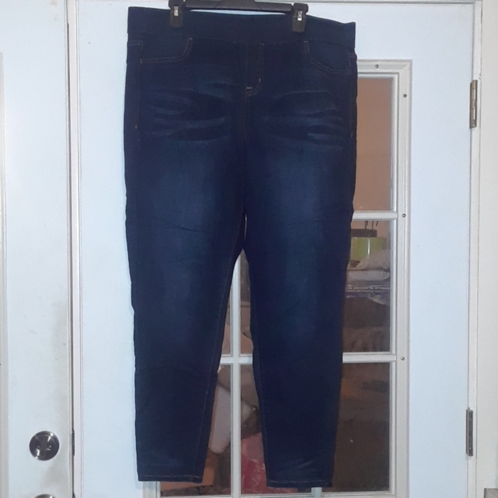 Lane Bryant high rise jeggings Size 18 dark wash